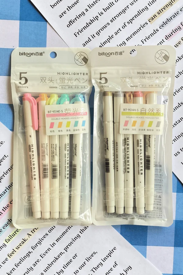 Zebra Mildliner Highlighter 5pcs -Double Ended